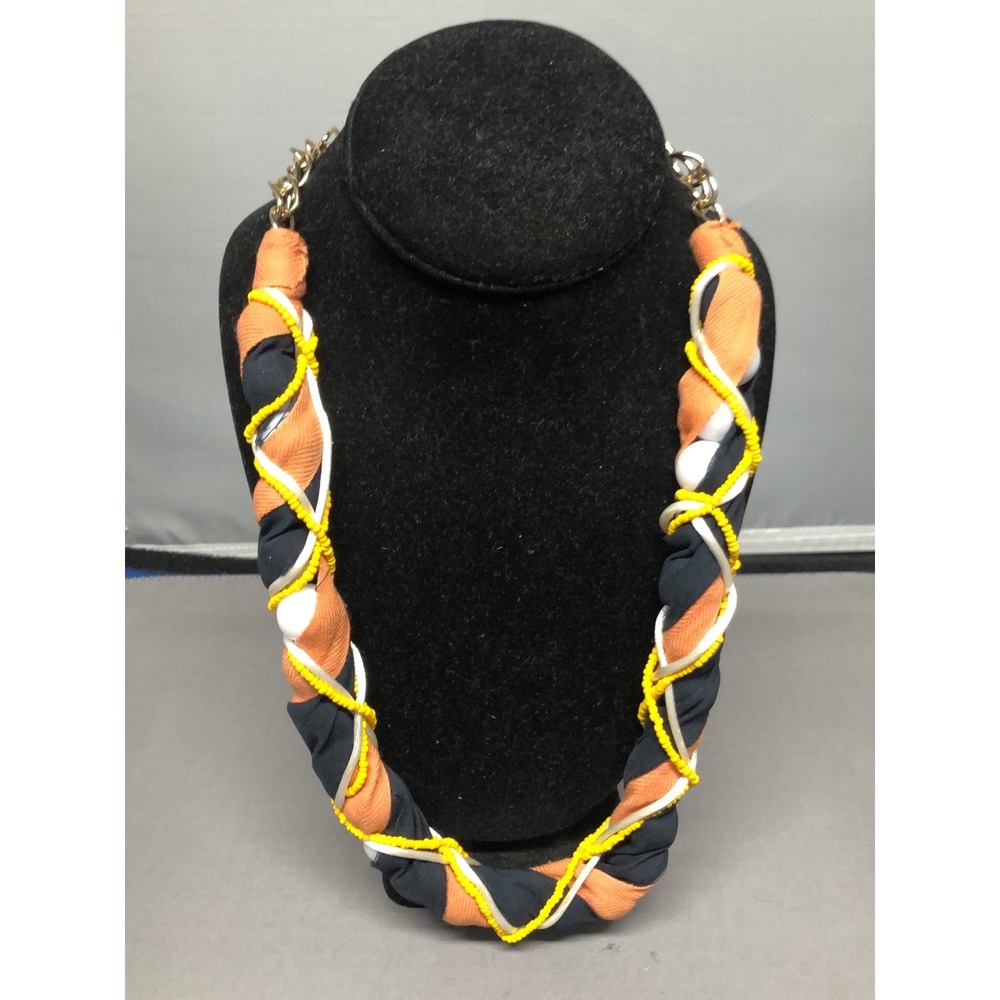 NWT Macys Layered Cloth & Beaded Necklace